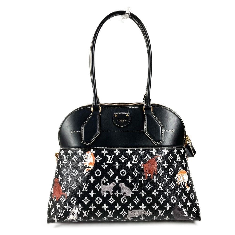LOUIS VUITTON M44403 キャットグラム 猫 グレースコディントンコラボ アルマスープル トートバッグ カバン 肩掛け ショルダーバッグ レザー レディース ノワール ブラック