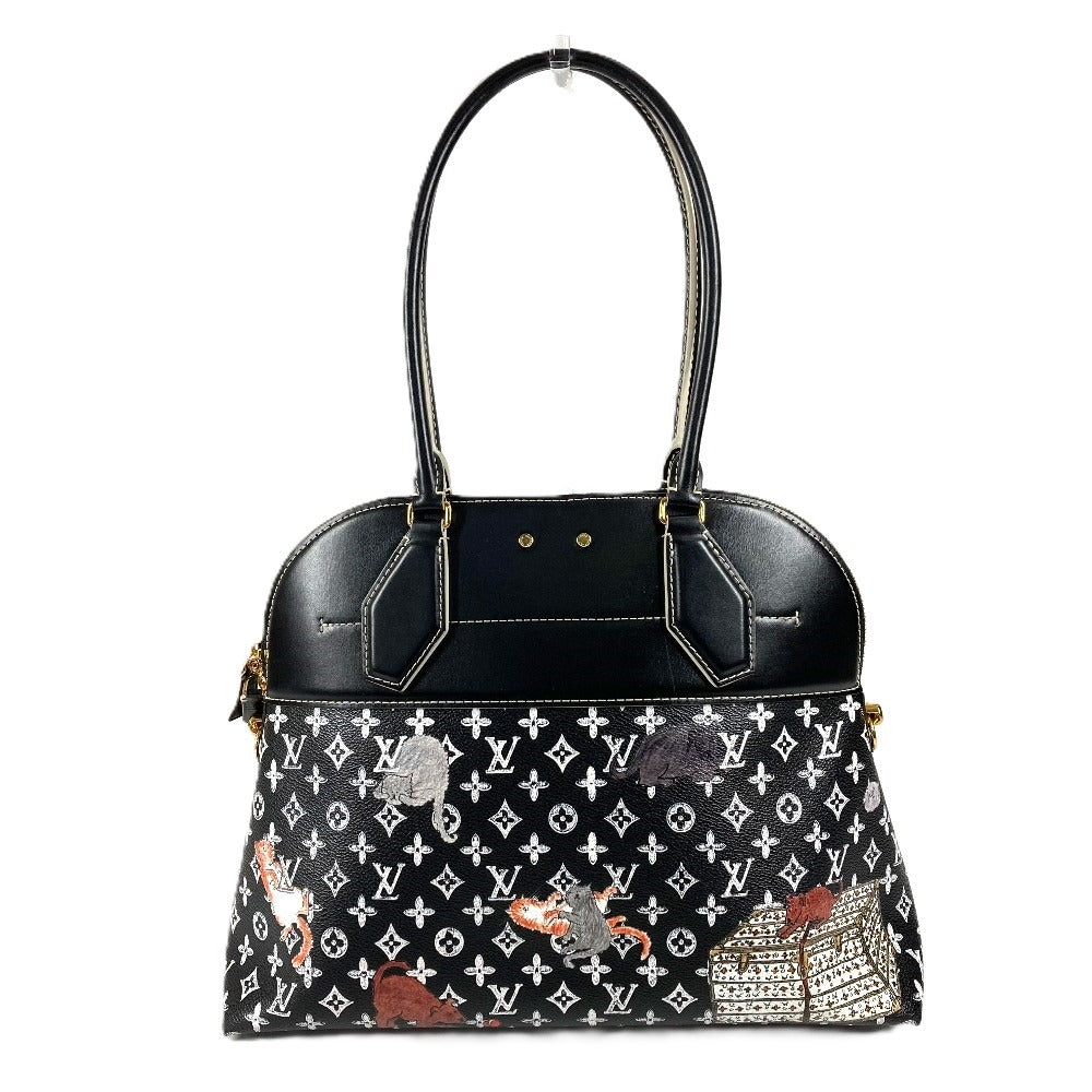 LOUIS VUITTON M44403 キャットグラム 猫 グレースコディントンコラボ アルマスープル トートバッグ カバン 肩掛け ショルダーバッグ レザー レディース ノワール ブラック