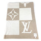 LOUIS VUITTON GI0742 ダミエチェッカー モノグラム ベビー ブランケット インテリア　BABY ベビー 毛布 ブランケット カシミヤ キッズ デューン ベージュ