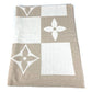 LOUIS VUITTON GI0742 ダミエチェッカー モノグラム ベビー ブランケット インテリア　BABY ベビー 毛布 ブランケット カシミヤ キッズ デューン ベージュ