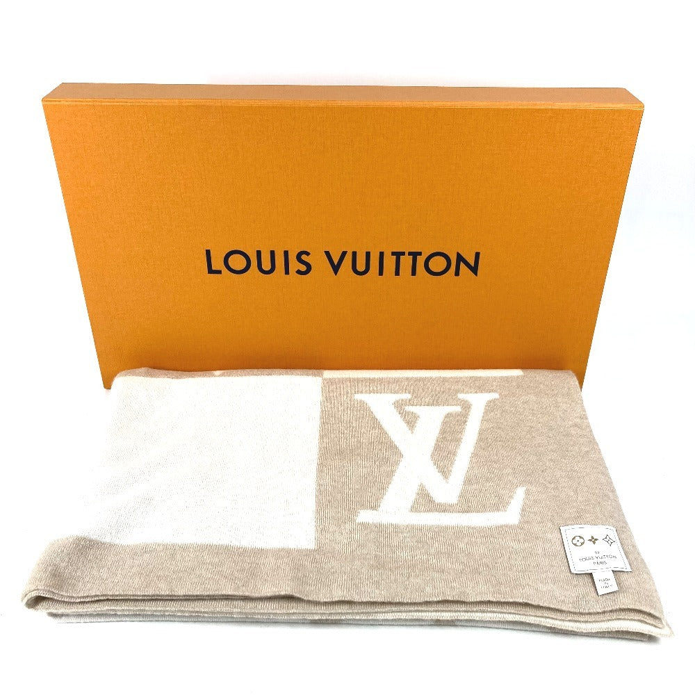 LOUIS VUITTON GI0742 ダミエチェッカー モノグラム ベビー ブランケット インテリア　BABY ベビー 毛布 ブランケット カシミヤ キッズ デューン ベージュ