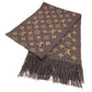 LOUIS VUITTON MP2964 ヴァージルアブロー エシャルプLVフレンズ フリンジ マフラー ウール ユニセックス ブラウン