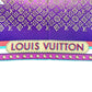 LOUIS VUITTON 不明 モノグラム 総柄 スカーフ シルク レディース パープル