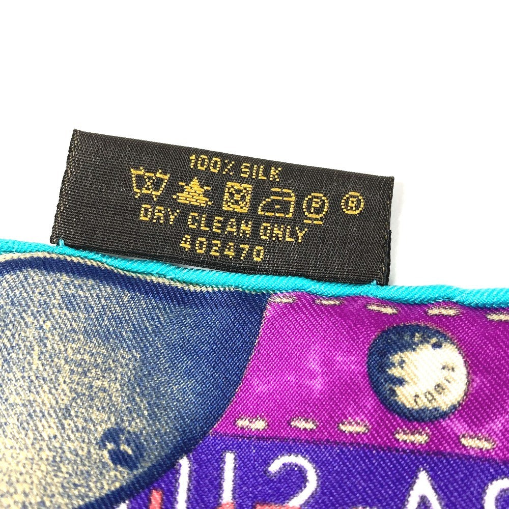 LOUIS VUITTON 不明 モノグラム 総柄 スカーフ シルク レディース パープル