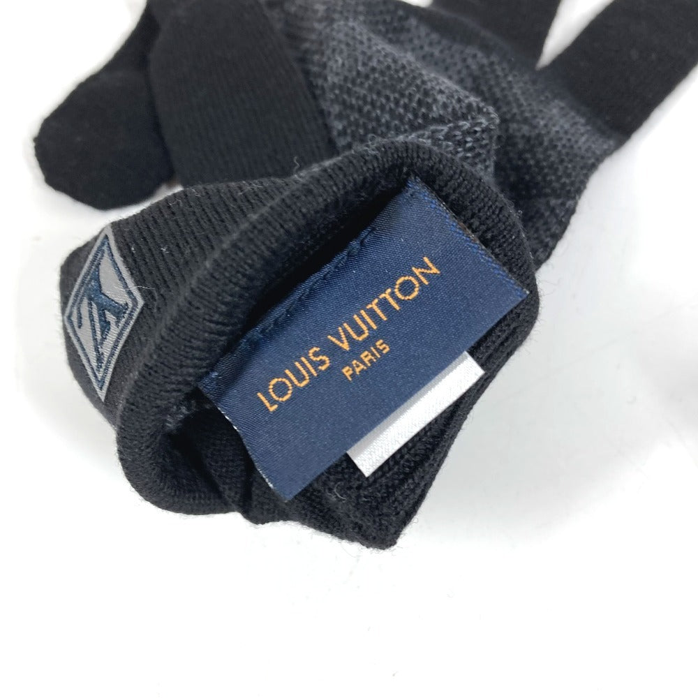LOUIS VUITTON M70006 ダミエグラフィット ゴン プティ ダミエ　ゴンプティダミエ グローブ 手袋 ウール メンズ ブラック