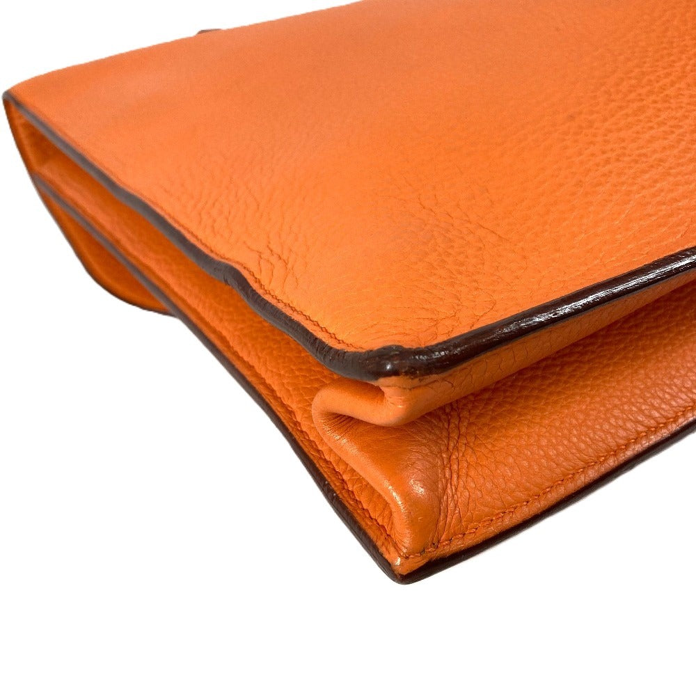 HERMES ブリーフケース 書類カバン サックアデペッシュ41 サックアデペッシュ 41 トートバッグ ハンドバッグ ビジネスバッグ トリヨンクレマンス ユニセックス オレンジ