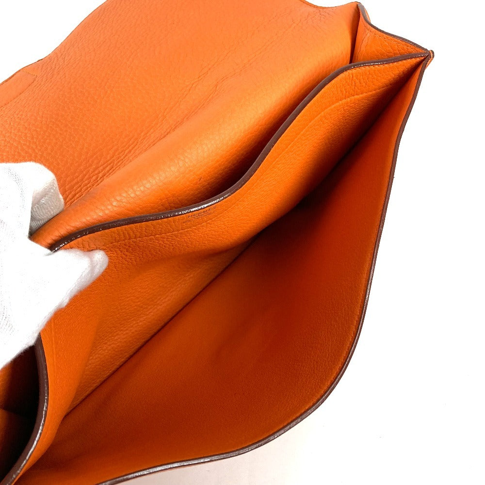 HERMES ブリーフケース 書類カバン サックアデペッシュ41 サックアデペッシュ 41 トートバッグ ハンドバッグ ビジネスバッグ トリヨンクレマンス ユニセックス オレンジ