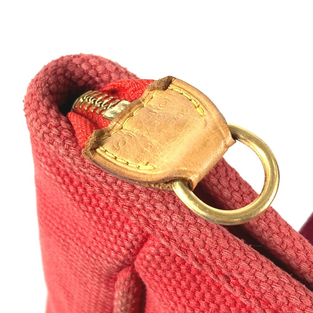 LOUIS VUITTON M40034 アンティグア カバMM カバ MM トートバック カバン ハンドバック トートバッグ コットン レディース レッド