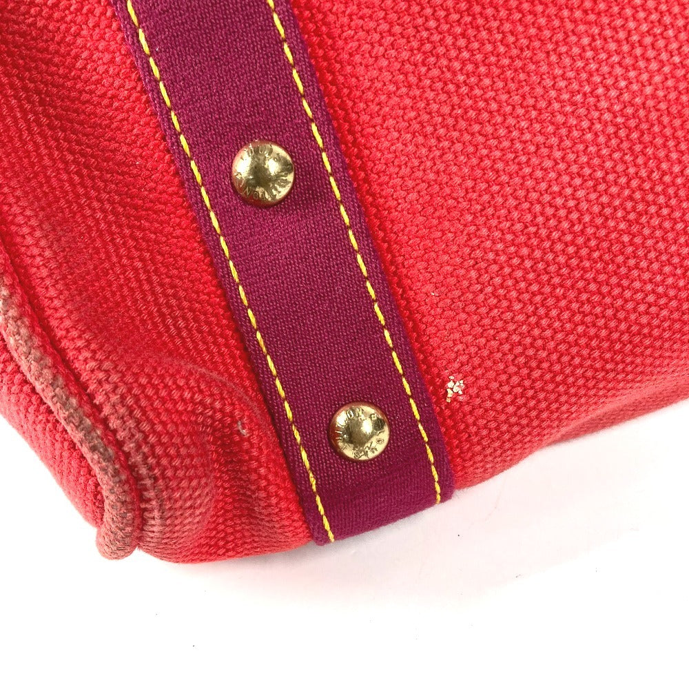 LOUIS VUITTON M40034 アンティグア カバMM カバ MM トートバック カバン ハンドバック トートバッグ コットン レディース レッド