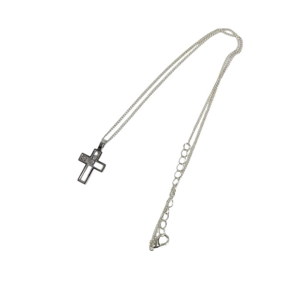Chopard ダイヤ ハッピーダイヤモンド クロス ネックレス ジュエリー アクセサリー K18 金 18K ペンダントトップ WG750 レディース シルバー
