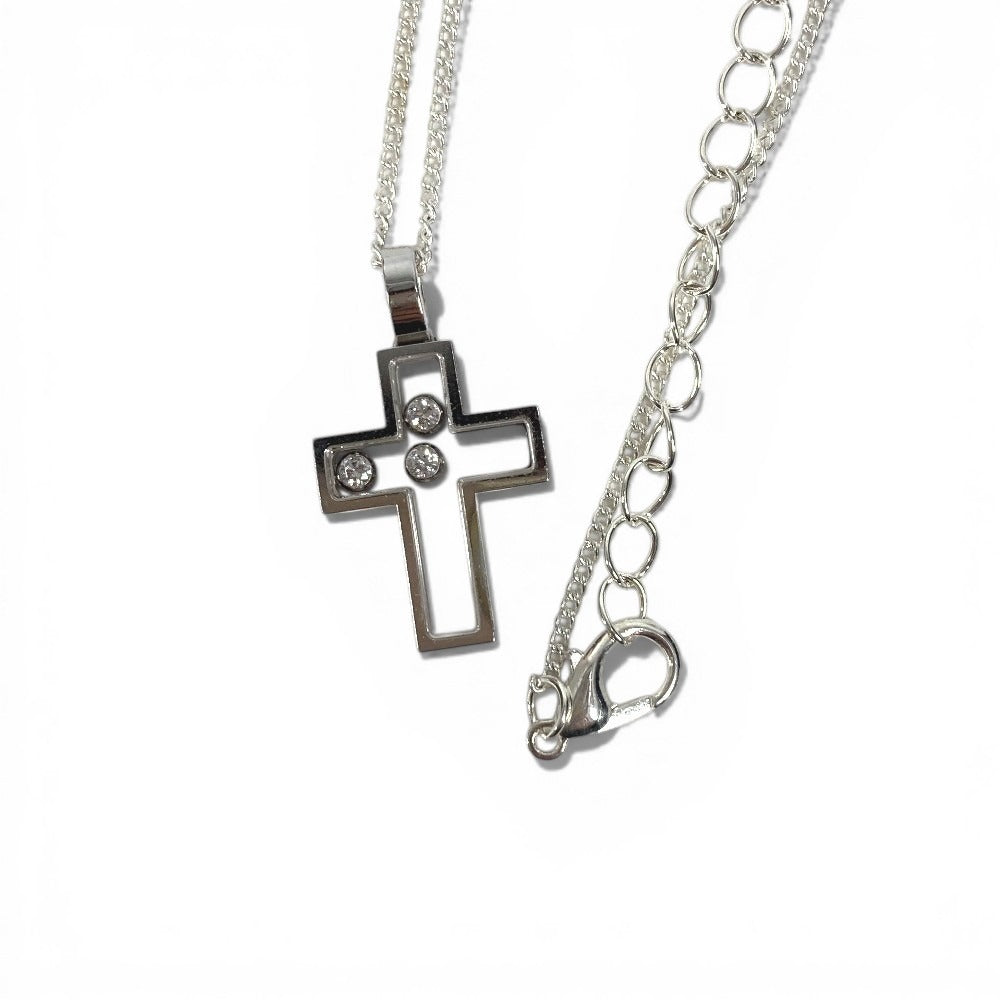 Chopard ダイヤ ハッピーダイヤモンド クロス ネックレス ジュエリー アクセサリー K18 金 18K ペンダントトップ WG750 レディース シルバー