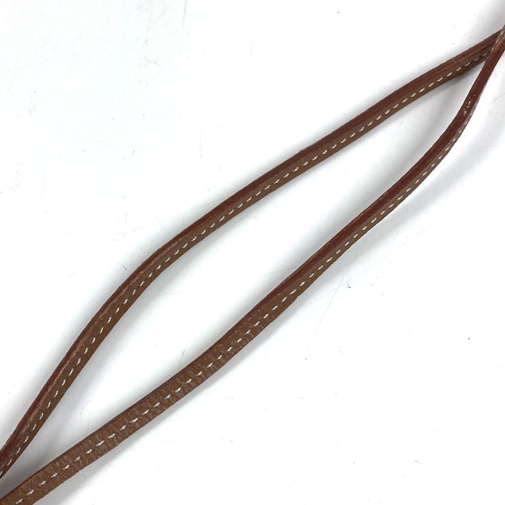 HERMES ルーペ ネックレス アクセサリー 紐 ネックレス レザー ユニセックス ブラウン