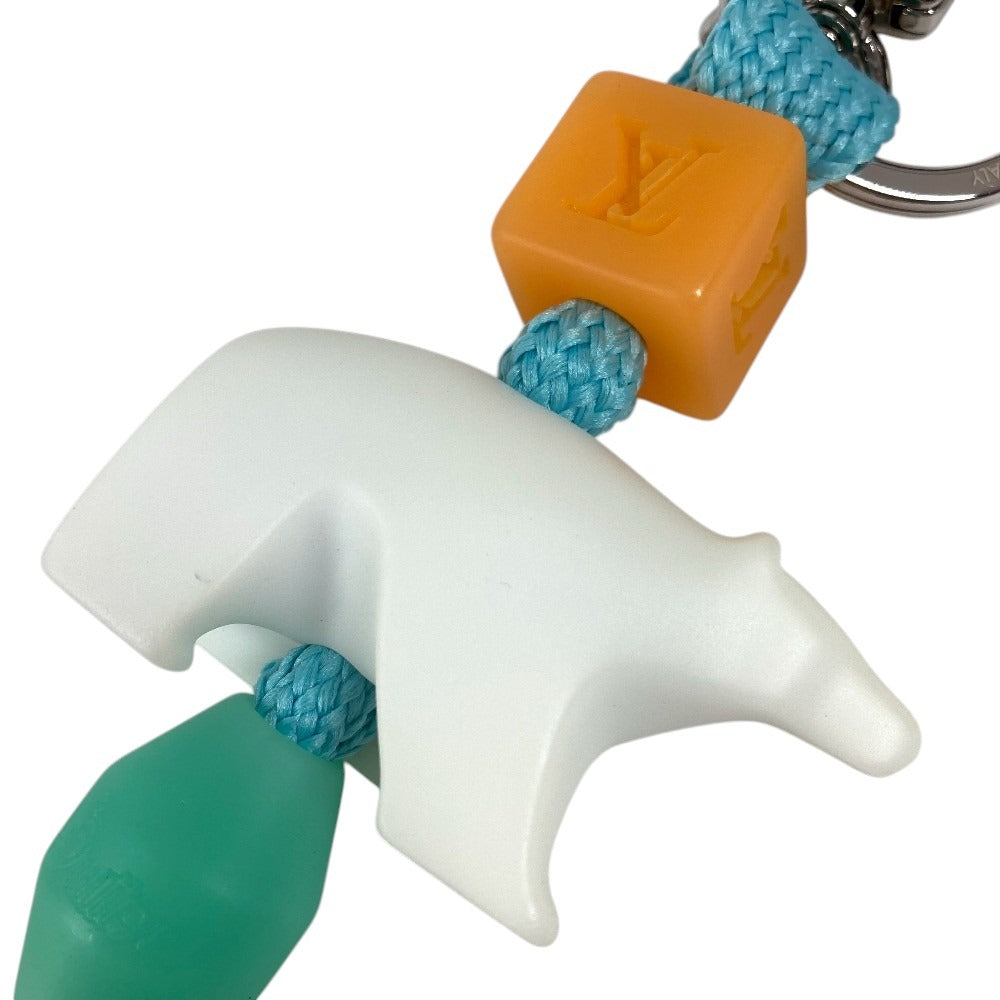 LOUIS VUITTON M02290 モノグラム LVプレイ ポーラベア カバン バッグチャーム キーホルダー レジン ユニセックス ホワイト