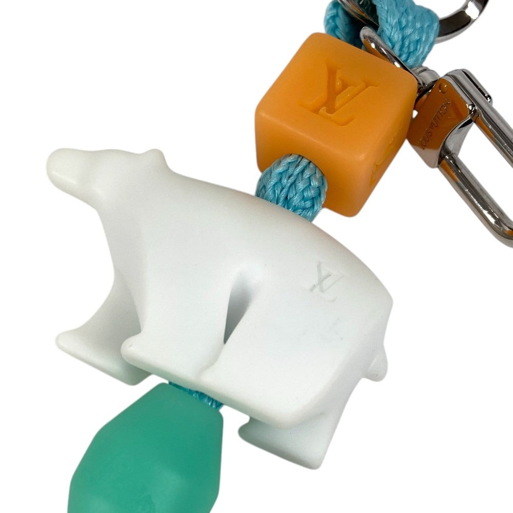 LOUIS VUITTON M02290 モノグラム LVプレイ ポーラベア カバン バッグチャーム キーホルダー レジン ユニセックス ホワイト