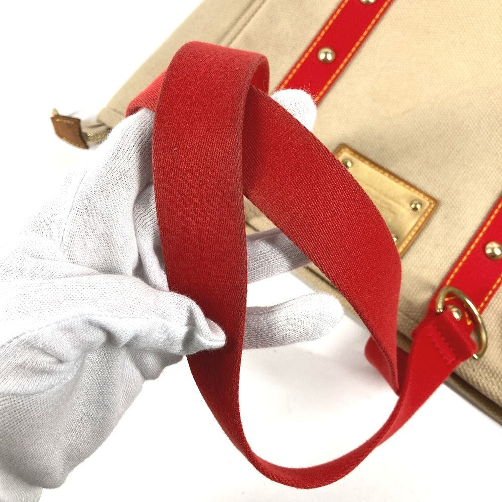LOUIS VUITTON M40035 アンティグア カバMM カバ MM カバン トートバッグ 肩掛け ショルダーバッグ キャンバス レディース ベージュ