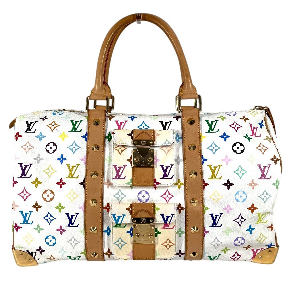 LOUIS VUITTON M92641 モノグラムマルチカラー 村上隆 キーポル45 キーポル 45 カバン 旅行バッグ トラベルバッグ ハンドバッグ ボストンバッグ モノグラムマルチカラーキャンバス ユニセックス ブロン ホワイト