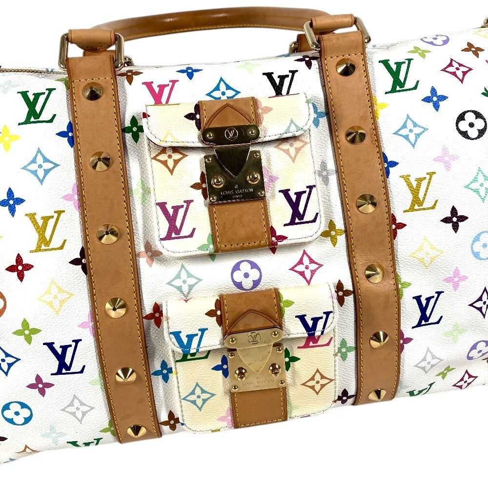 LOUIS VUITTON M92641 モノグラムマルチカラー 村上隆 キーポル45 キーポル 45 カバン 旅行バッグ トラベルバッグ ハンドバッグ ボストンバッグ モノグラムマルチカラーキャンバス ユニセックス ブロン ホワイト