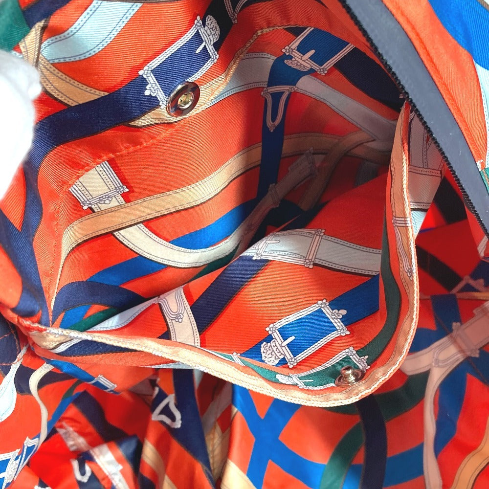 HERMES カヴァルカドゥール エアシルク ダッフル 44 カバン ボストンバッグ 肩掛け ショルダーバッグ シルク ユニセックス オレンジ