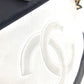 CHANEL Vintage Bi-color CC Coco Mark Logo W-Chain Bag Shoulder Tote Chain Bag Shoulder Bag Leather Unisex White