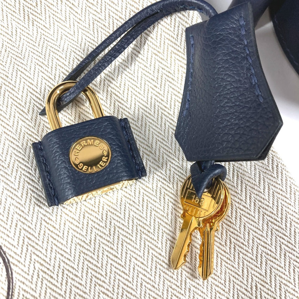 HERMES ニュードラッグ22 ニュードラッグ 22 カバン トートバッグ 斜め掛け ハンドバッグ ショルダーバッグ エバーカラー ユニセックス ネイビー