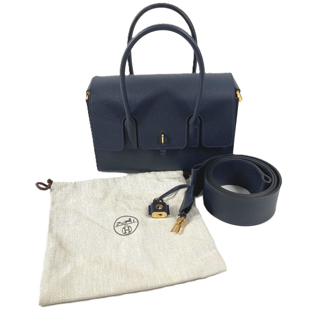 HERMES ニュードラッグ22 ニュードラッグ 22 カバン トートバッグ 斜め掛け ハンドバッグ ショルダーバッグ エバーカラー ユニセックス ネイビー