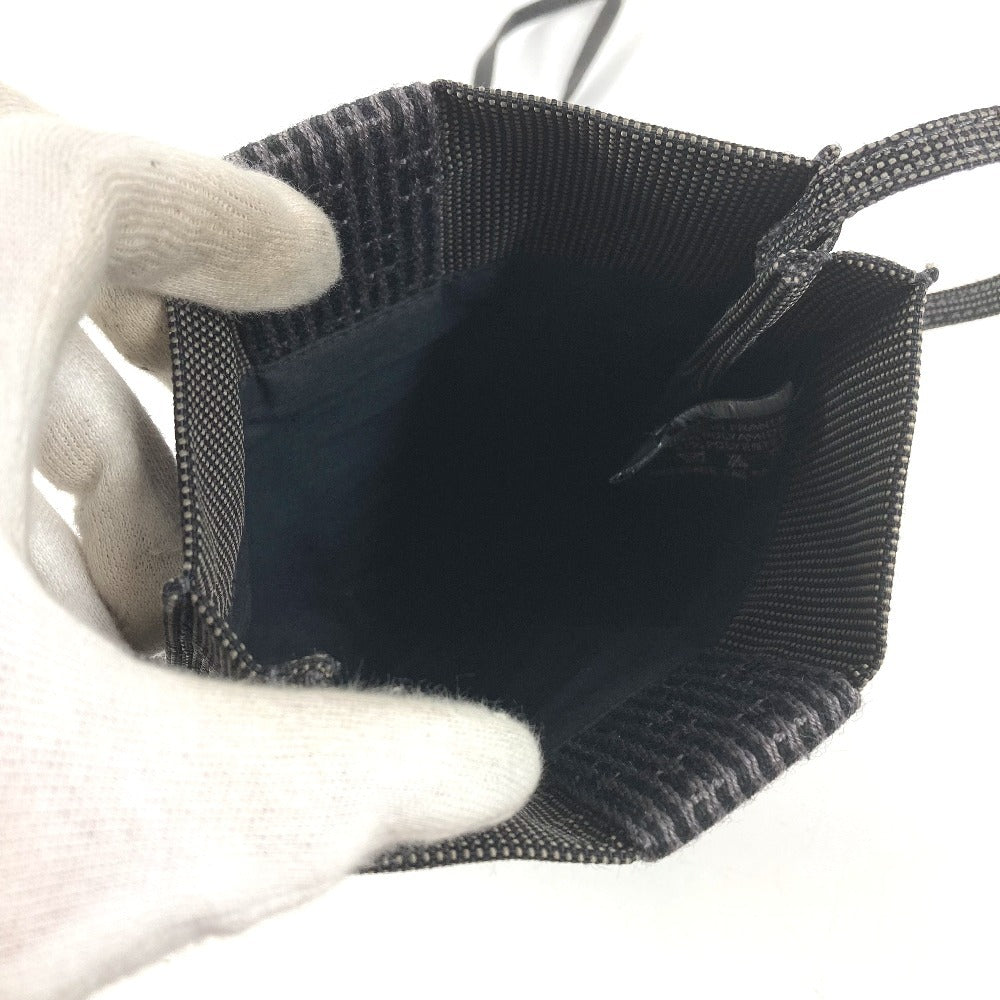 HERMES エールライン ポシェット カバン バッグ 斜め掛け ポシェット ショルダーバッグ キャンバス ユニセックス グレー