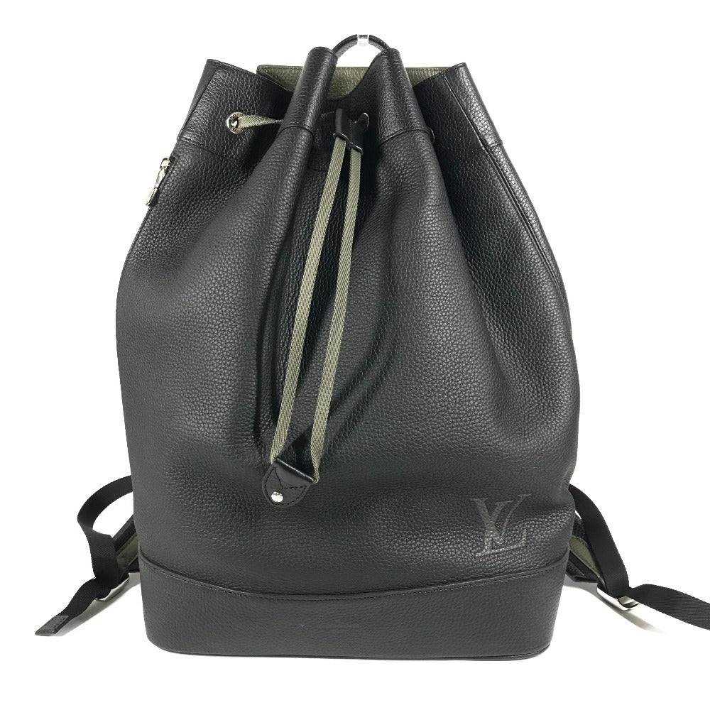 LOUIS VUITTON M55171 LV Logo Taurillon Noé Backpack Daypack Bag Backpack Drawstring Backpack Taurillon Leather Unisex Black