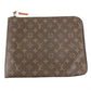 LOUIS VUITTON M53457 Monogram Pochette Documents 30 Bag Second Bag Document Case L-shaped Zipper Clutch Bag Monogram Canvas Unisex Brown