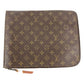 LOUIS VUITTON M53457 Monogram Pochette Documents 30 Bag Second Bag Document Case L-shaped Zipper Clutch Bag Monogram Canvas Unisex Brown