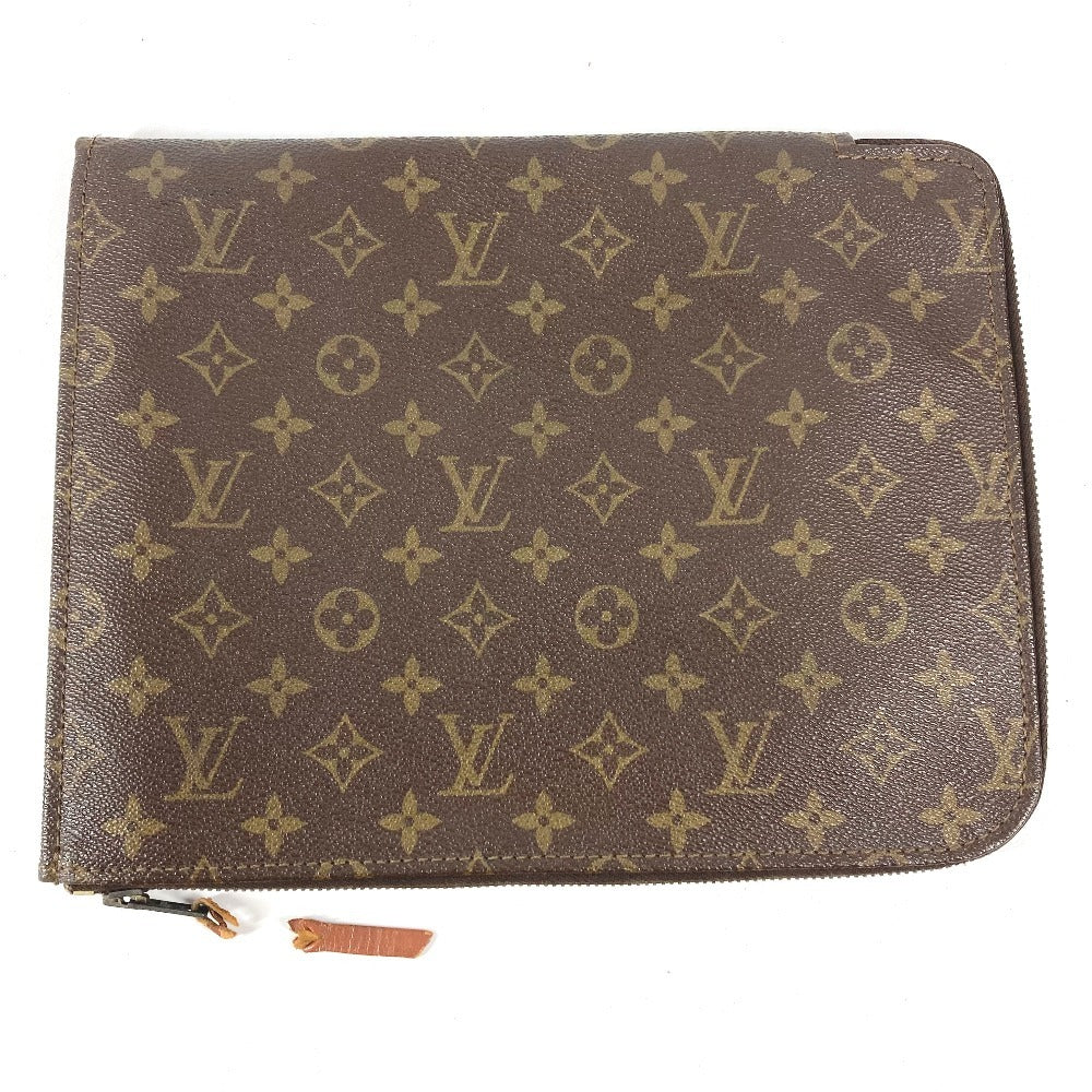 LOUIS VUITTON M53457 Monogram Pochette Documents 30 Bag Second Bag Document Case L-shaped Zipper Clutch Bag Monogram Canvas Unisex Brown