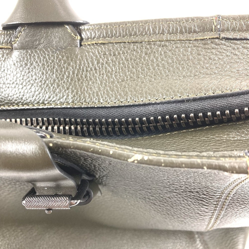 Christian Louboutin ロゴ カバイカー カバン トートバッグ ショルダーバッグ レザー ユニセックス カーキ