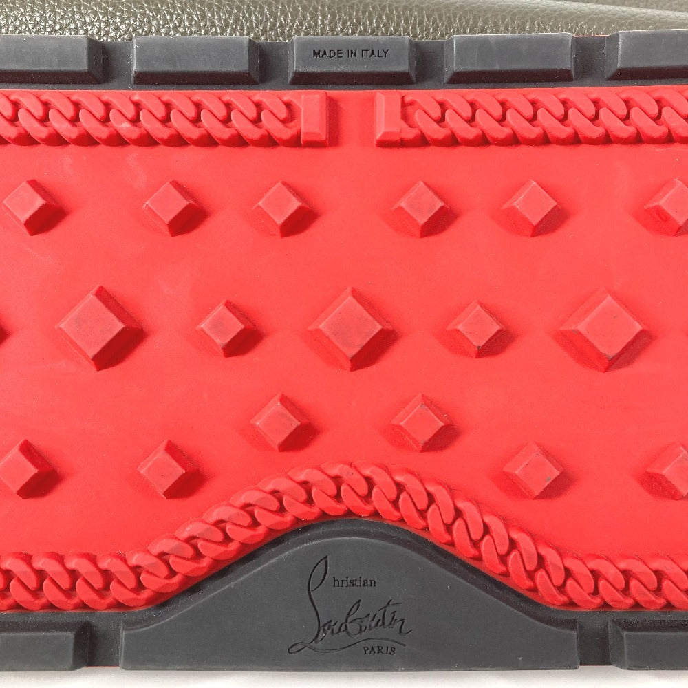 Christian Louboutin ロゴ カバイカー カバン トートバッグ ショルダーバッグ レザー ユニセックス カーキ