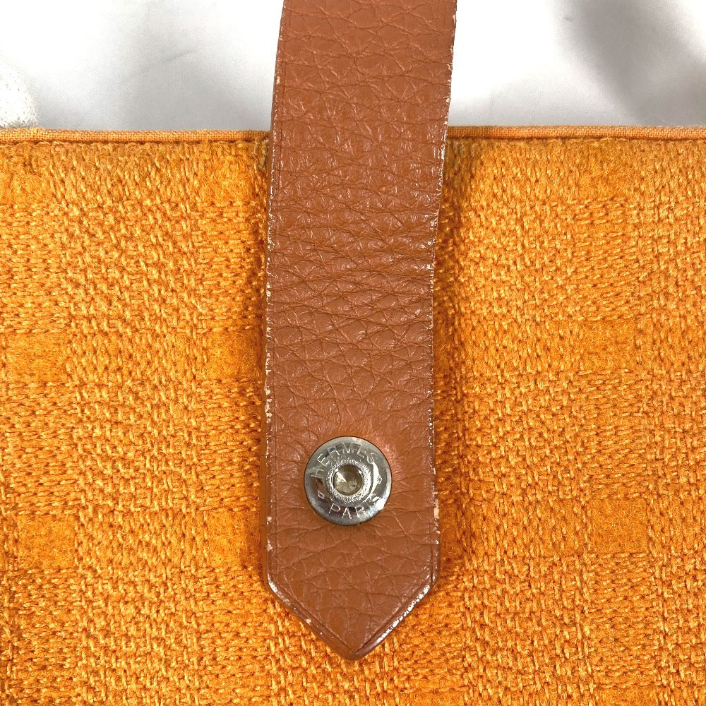 HERMES アメダバ ディアゴ GM アメダバディアゴGM カバン 縦型 トートバッグ ショルダーバッグ コットン ユニセックス オレンジ