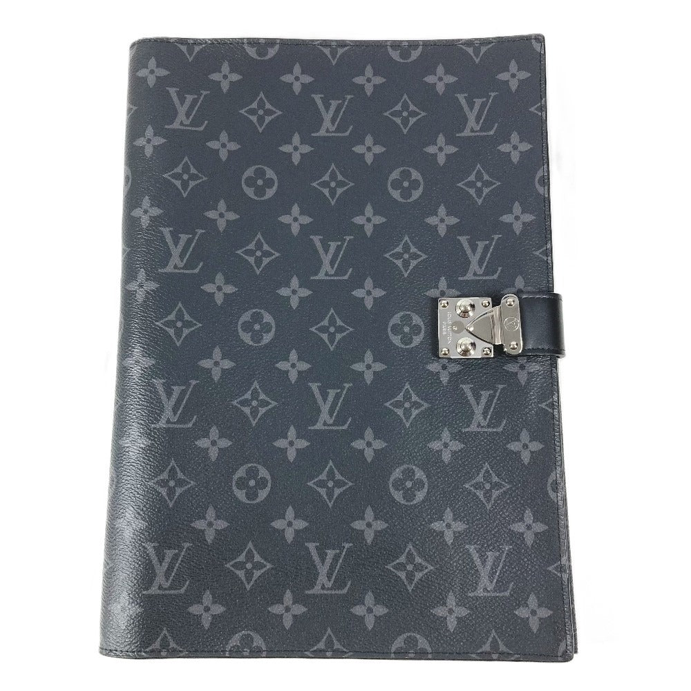 LOUIS VUITTON GI0273 Monogram Eclipse Porte-Documents Frank GM Bag Pouch Clutch Bag Monogram Eclipse Canvas Unisex Black