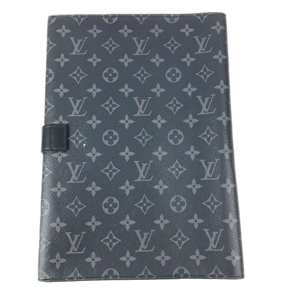 LOUIS VUITTON GI0273 Monogram Eclipse Porte-Documents Frank GM Bag Pouch Clutch Bag Monogram Eclipse Canvas Unisex Black