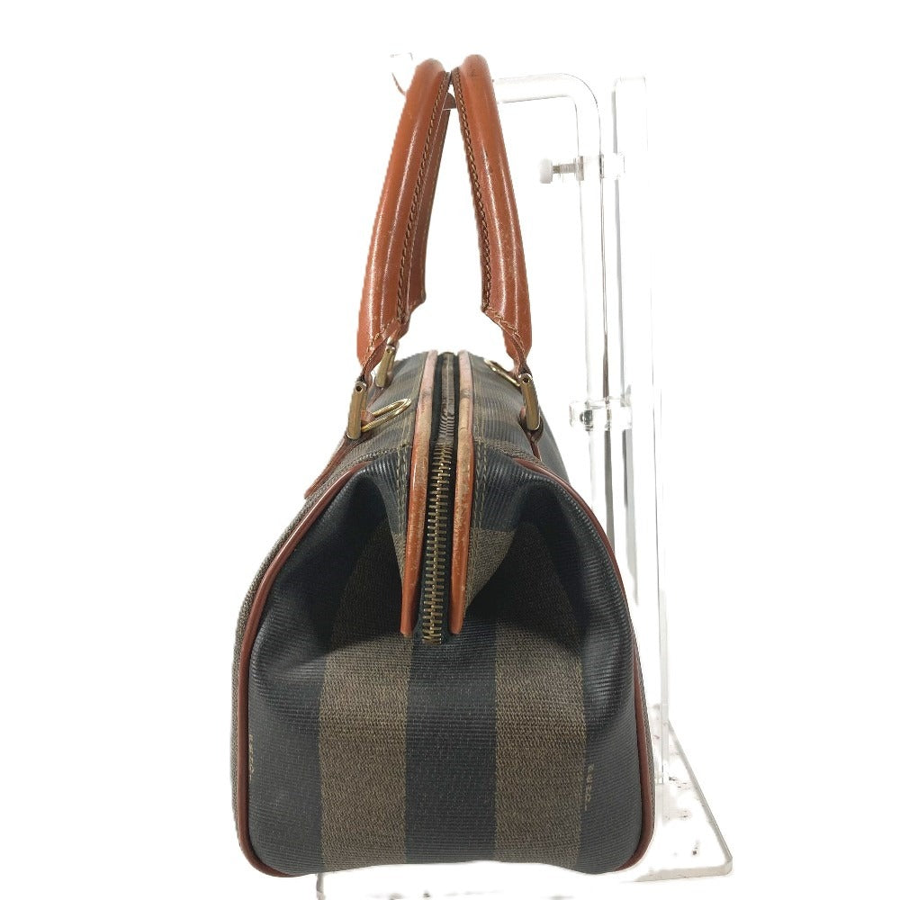 FENDI ヴィンテージ ペカン カバン ミニボストンバッグ ハンドバッグ PVC/レザー ユニセックス カーキ