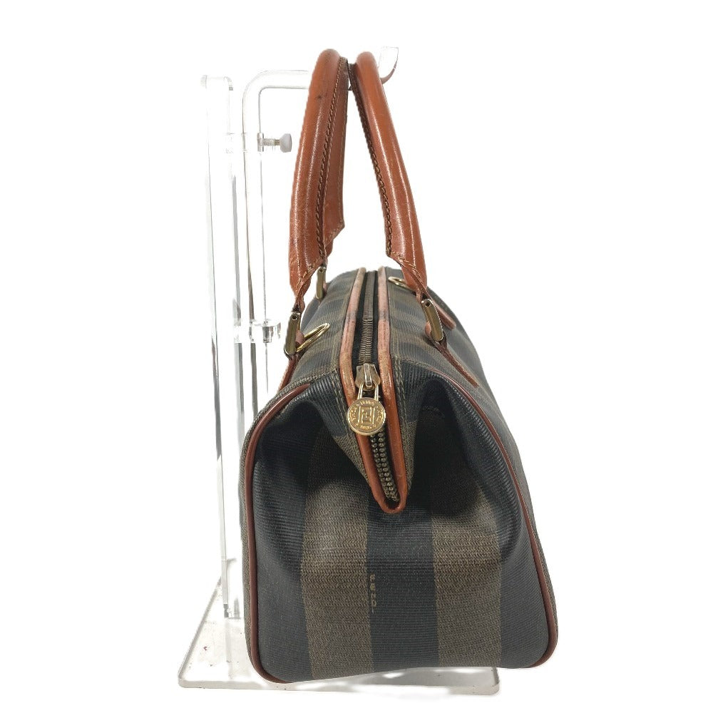 FENDI ヴィンテージ ペカン カバン ミニボストンバッグ ハンドバッグ PVC/レザー ユニセックス カーキ