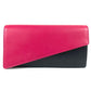 SAINT LAURENT PARIS 318026 Bicolor Bag Pouch Flap Clutch Bag Leather Unisex Black