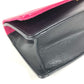 SAINT LAURENT PARIS 318026 Bicolor Bag Pouch Flap Clutch Bag Leather Unisex Black