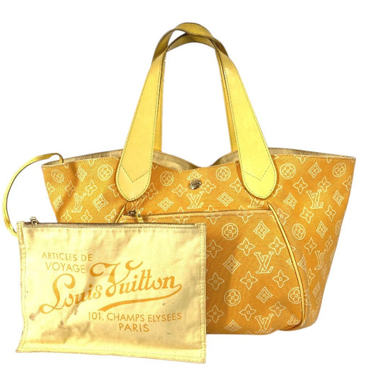 LOUIS VUITTON M95985 モノグラムビーチ カバイパネマGM カバ イパネマ GM トートバッグ カバン 肩掛け ポーチ付き ショルダーバッグ レザー/キャンバス ユニセックス イエロー