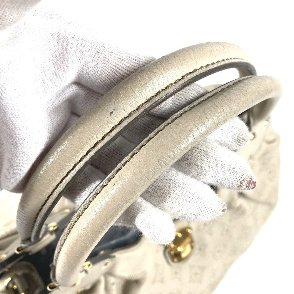 LOUIS VUITTON M93059 モノグラムマヒナ XL ハンドバッグ 肩掛け カバン ショルダーバッグ モノグラムマヒナレザー レディース ラン ホワイト