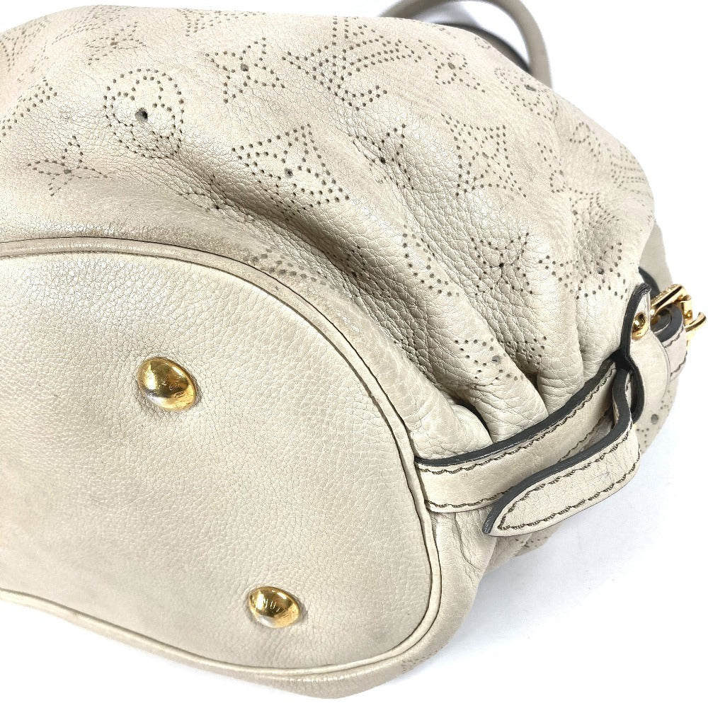 LOUIS VUITTON M93059 モノグラムマヒナ XL ハンドバッグ 肩掛け カバン ショルダーバッグ モノグラムマヒナレザー レディース ラン ホワイト