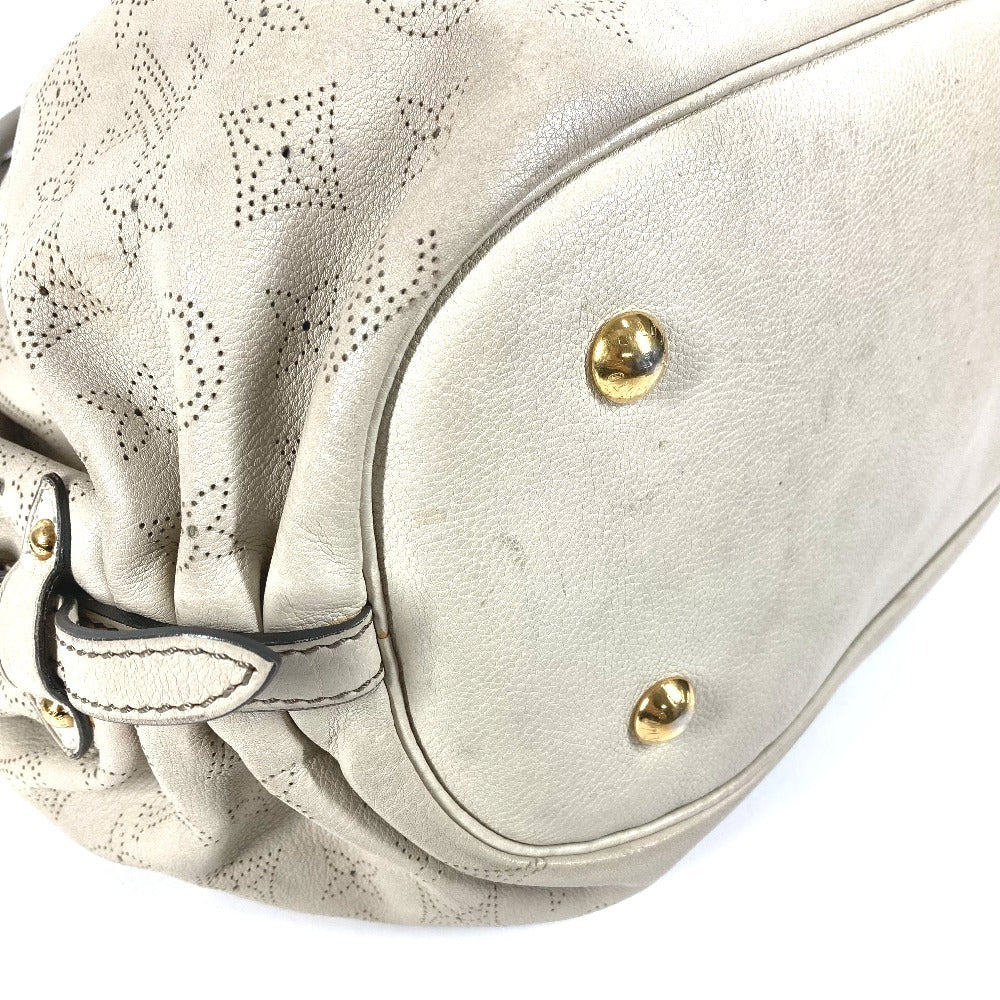 LOUIS VUITTON M93059 モノグラムマヒナ XL ハンドバッグ 肩掛け カバン ショルダーバッグ モノグラムマヒナレザー レディース ラン ホワイト