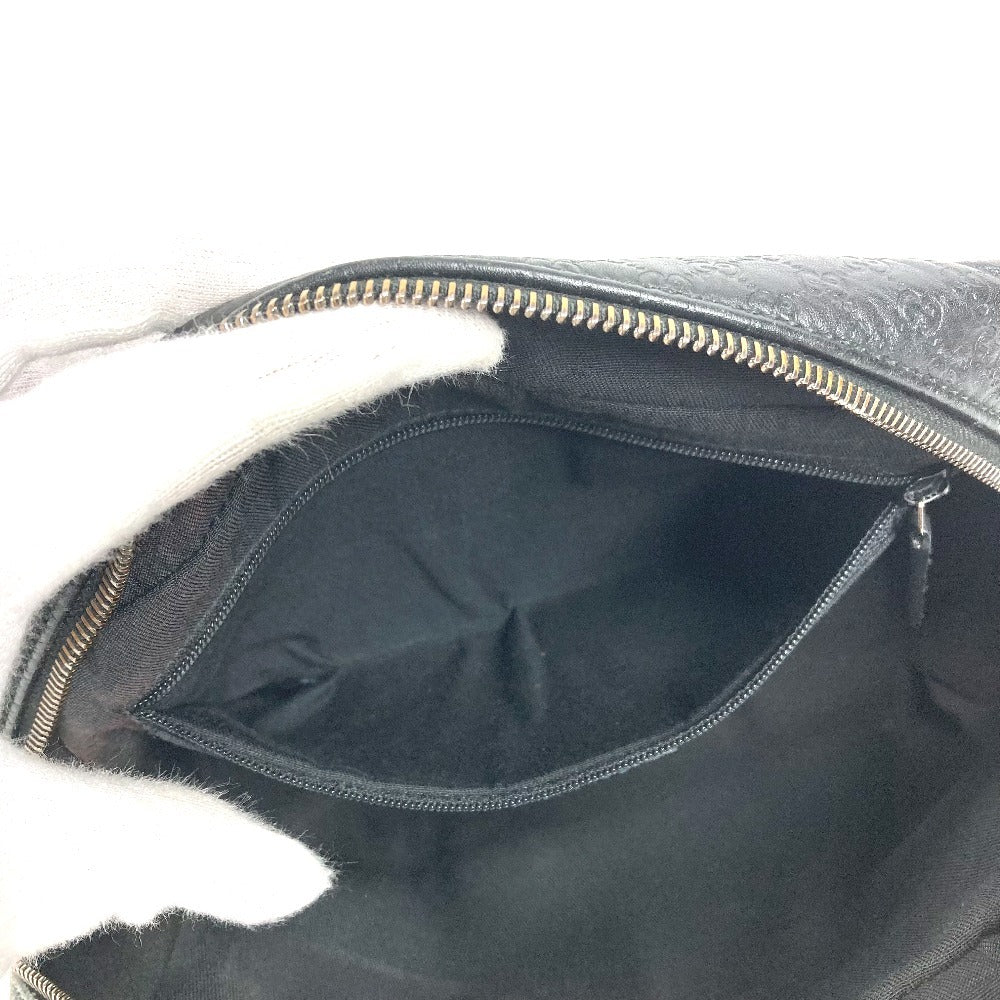 GUCCI 419775 グッチシマ GG ロゴ クラッチバッグ カバン ポーチ 持ち手つき セカンドバッグ シマレザー ユニセックス ブラック