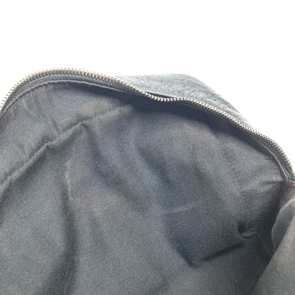 GUCCI 419775 グッチシマ GG ロゴ クラッチバッグ カバン ポーチ 持ち手つき セカンドバッグ シマレザー ユニセックス ブラック