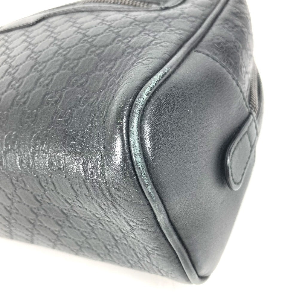 GUCCI 419775 グッチシマ GG ロゴ クラッチバッグ カバン ポーチ 持ち手つき セカンドバッグ シマレザー ユニセックス ブラック