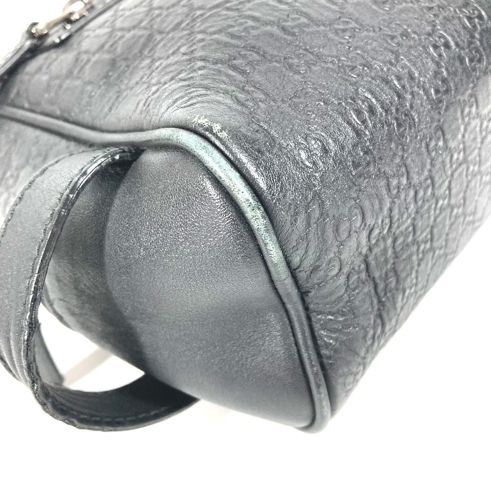 GUCCI 419775 グッチシマ GG ロゴ クラッチバッグ カバン ポーチ 持ち手つき セカンドバッグ シマレザー ユニセックス ブラック