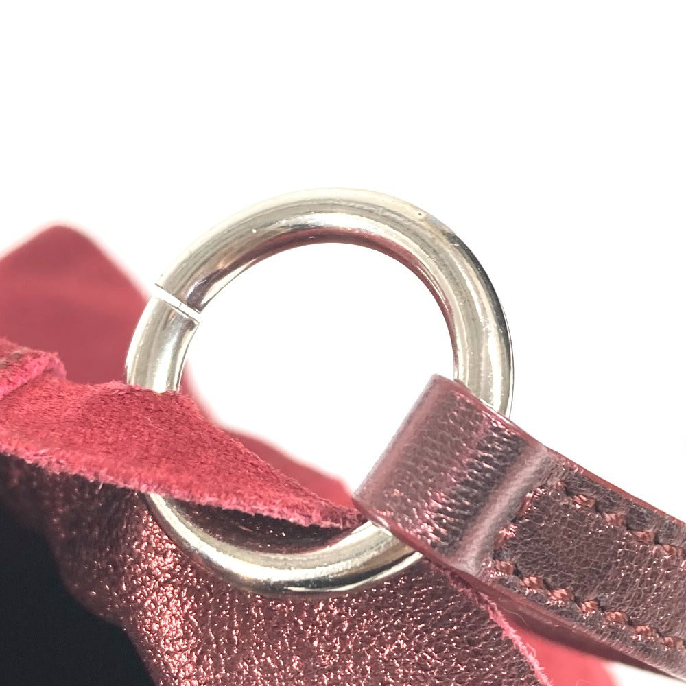 TIFFANY&Co. Pouch Included, Logo Reversible Bag, Tote Bag, Shoulder Bag, Metallic Shoulder Bag, Suede/Leather, Unisex, Red