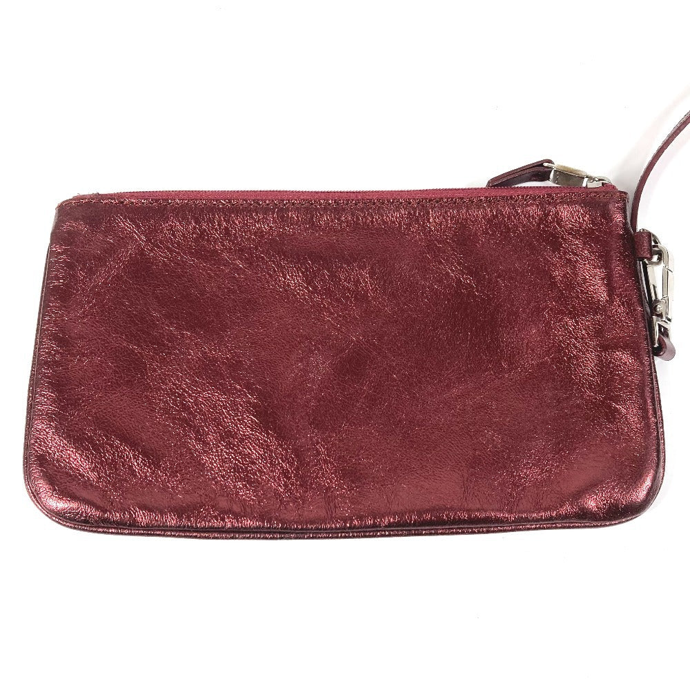 TIFFANY&Co. Pouch Included, Logo Reversible Bag, Tote Bag, Shoulder Bag, Metallic Shoulder Bag, Suede/Leather, Unisex, Red