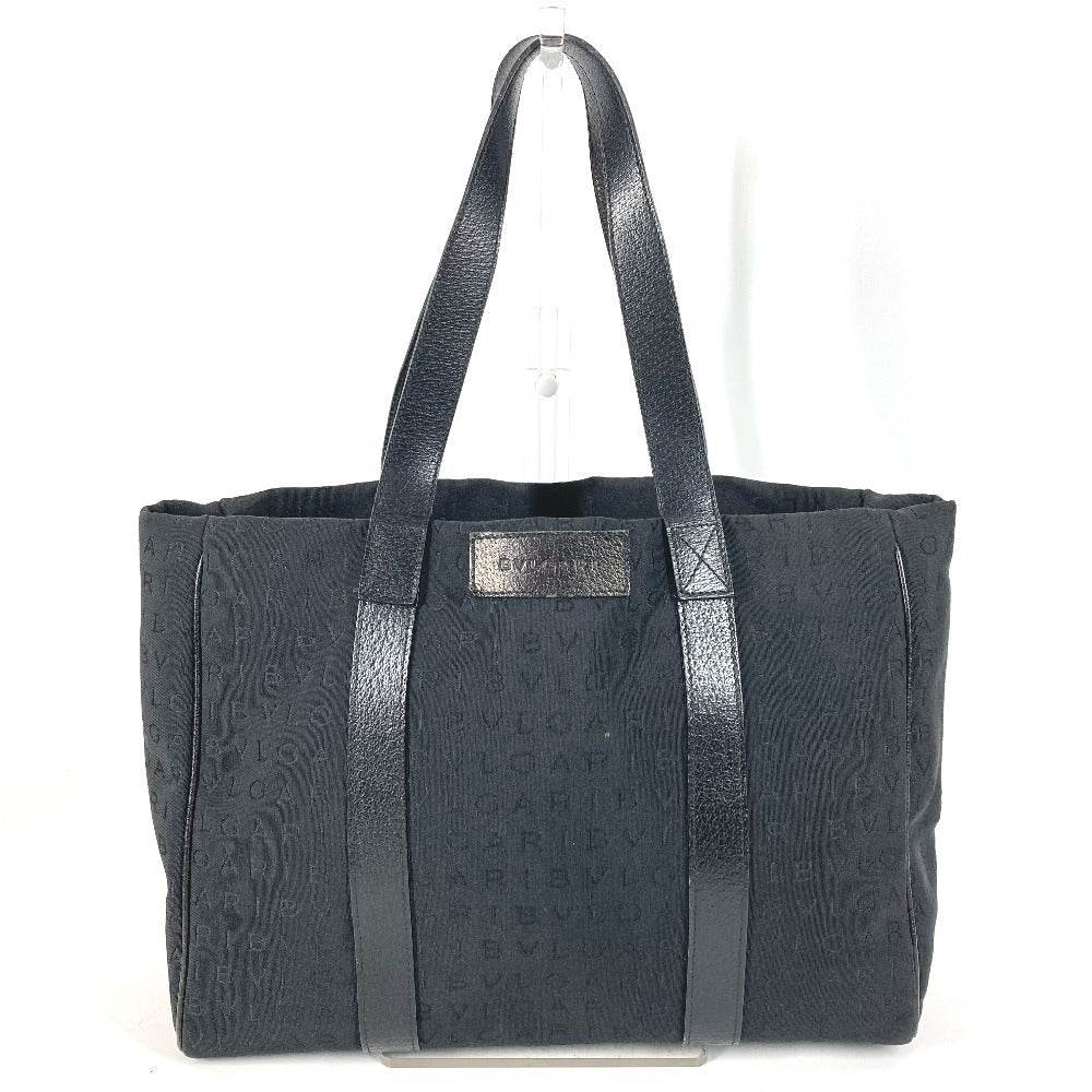 BVLGARI ロゴマニア カバン トートバッグ ショルダーバッグ レザー/キャンバス ユニセックス ブラック